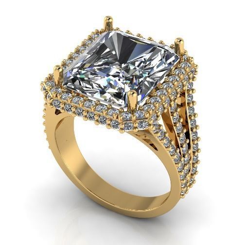 Engagement halo rings Model 3285 3D print model_1