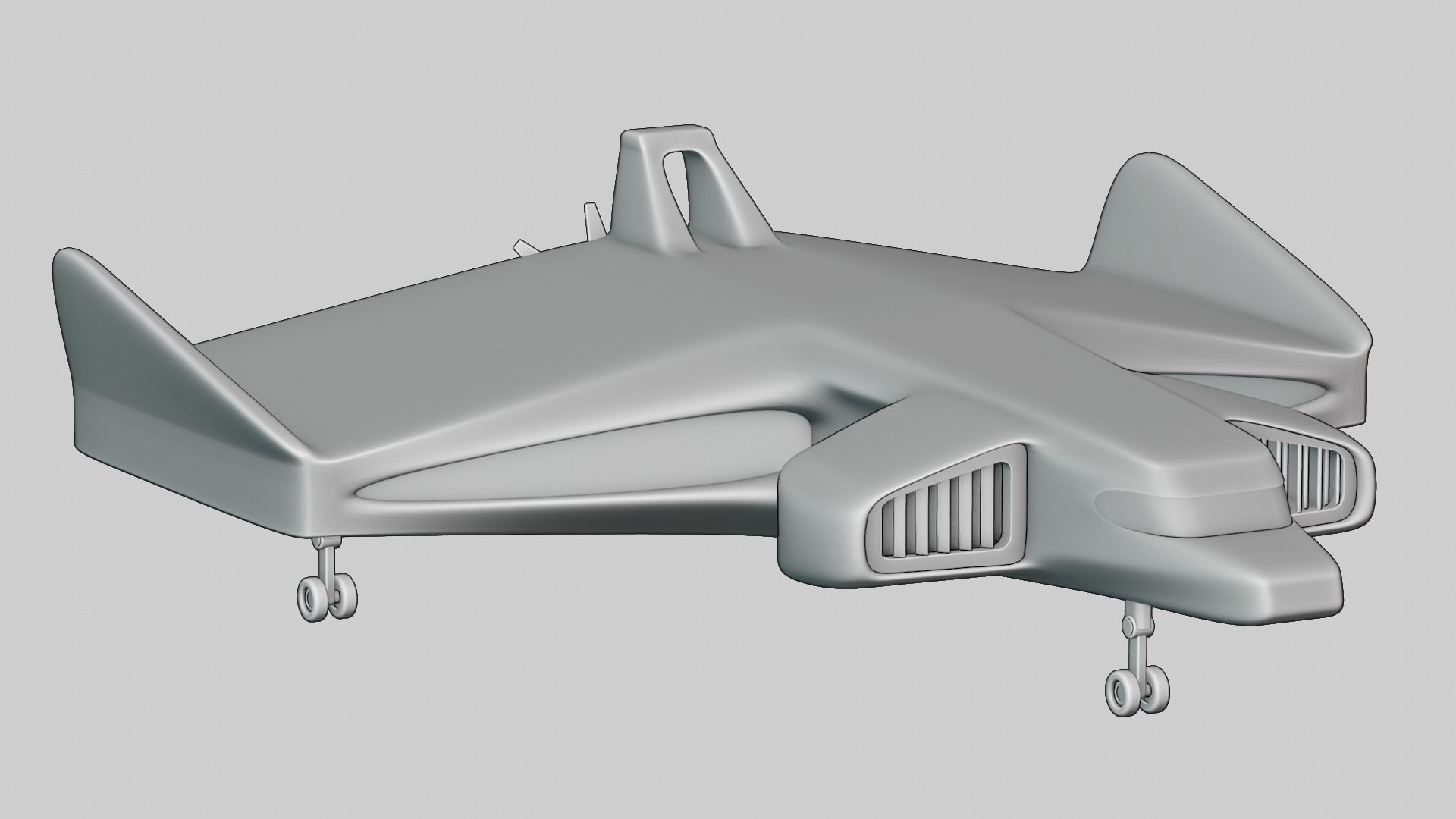 Sci Fi Plane - Aircraft 3D model_6