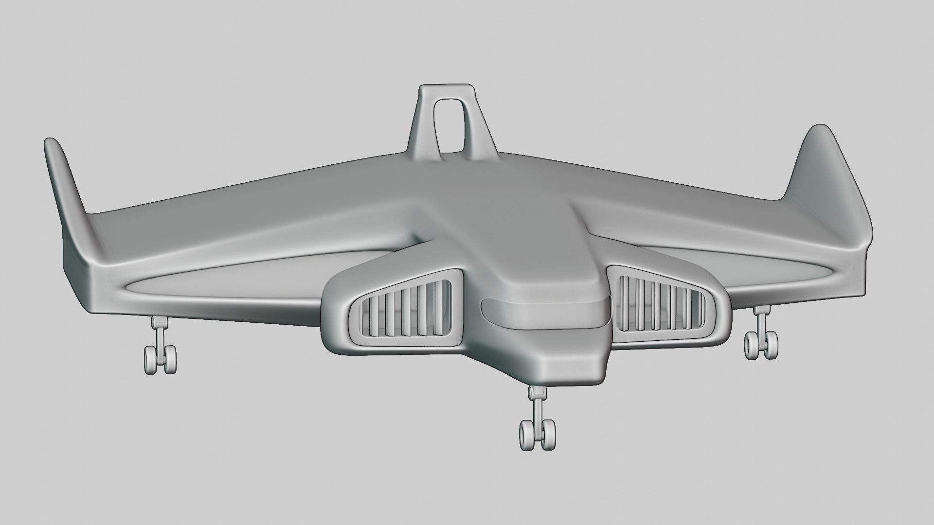Sci Fi Plane - Aircraft 3D model_5