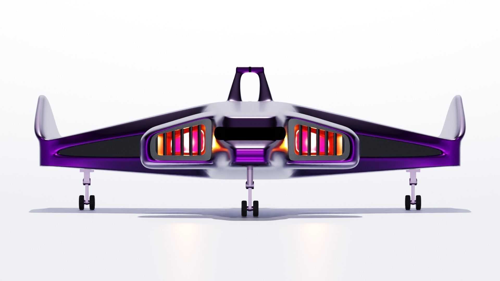 Sci Fi Plane - Aircraft 3D model_4