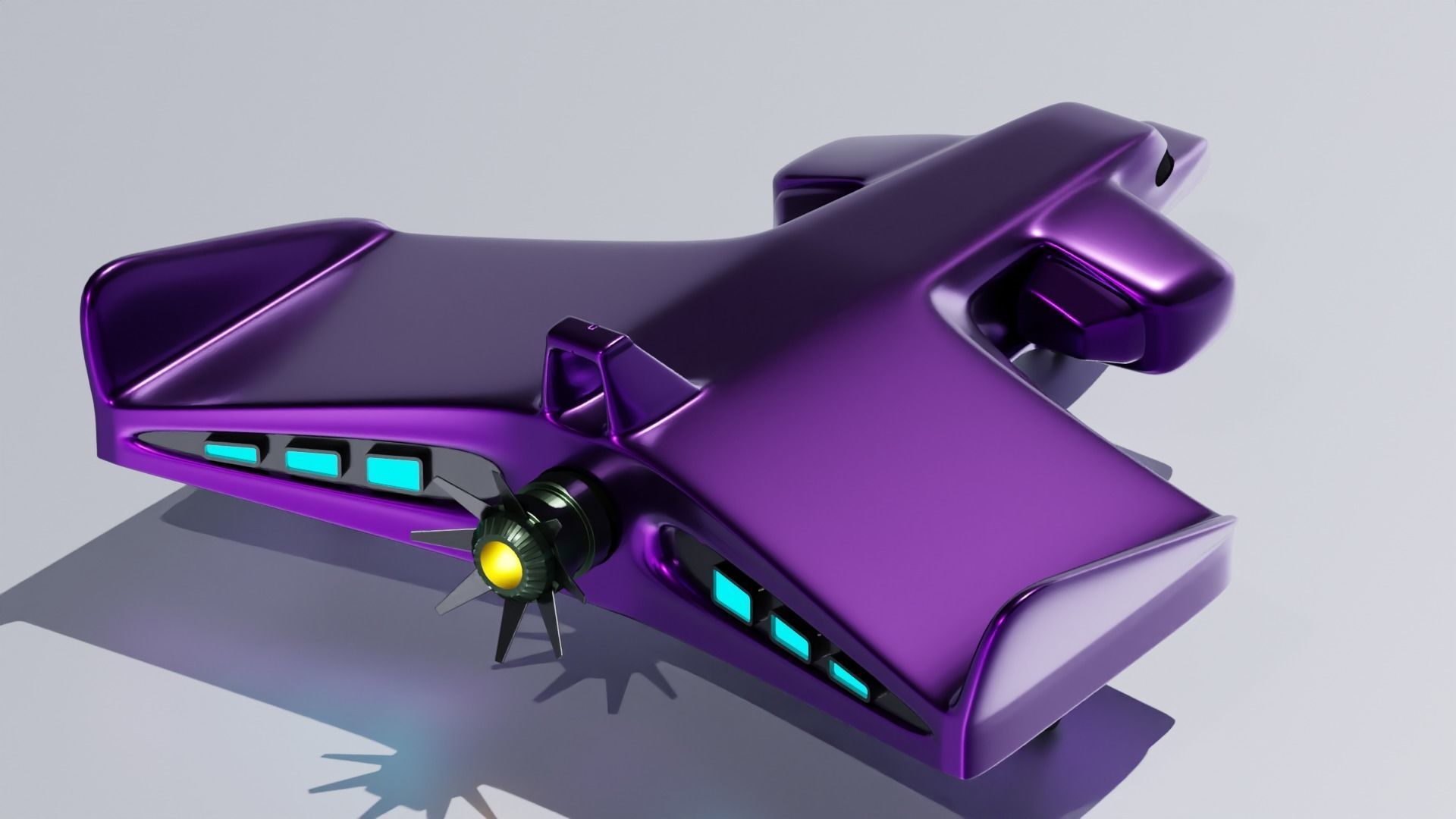 Sci Fi Plane - Aircraft 3D model_2