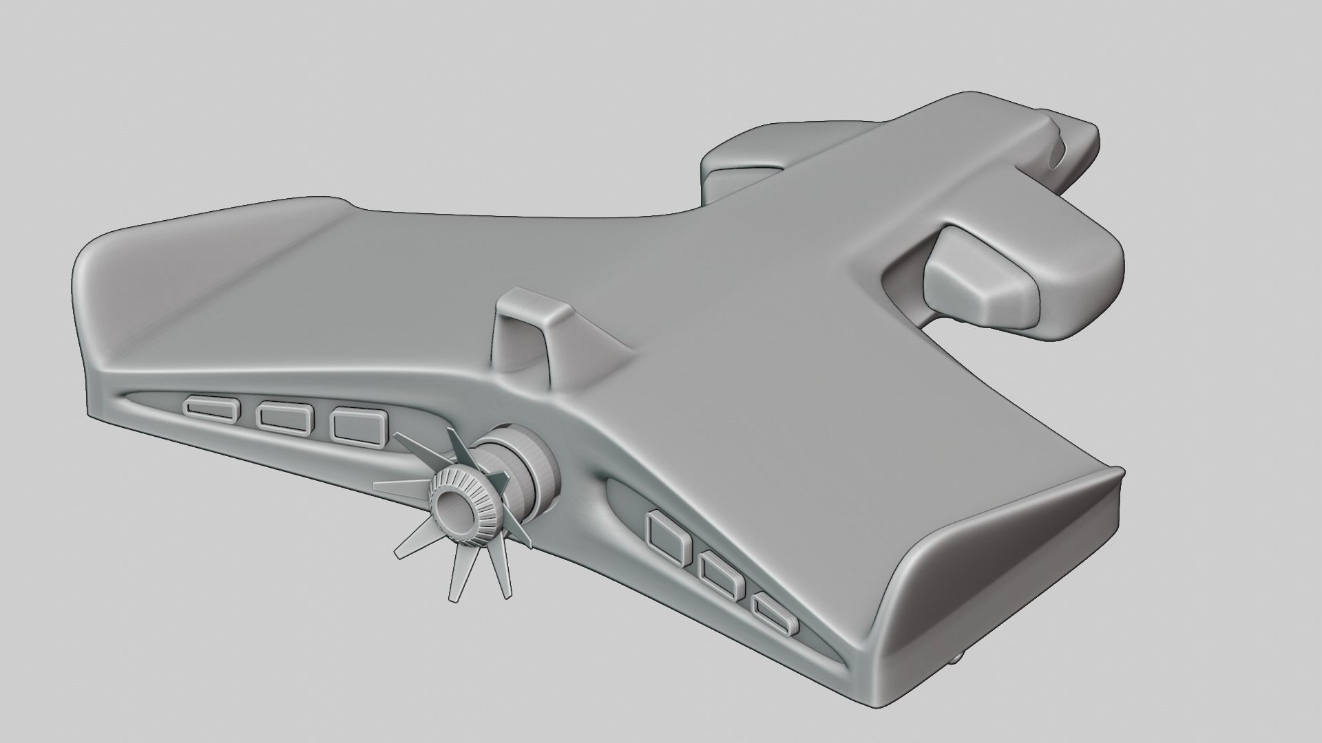 Sci Fi Plane - Aircraft 3D model_7