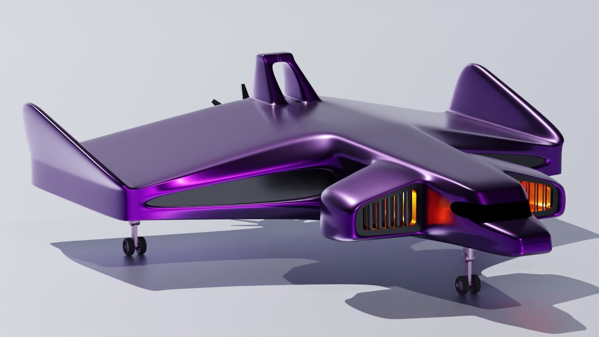 Sci Fi Plane - Aircraft 3D model_1