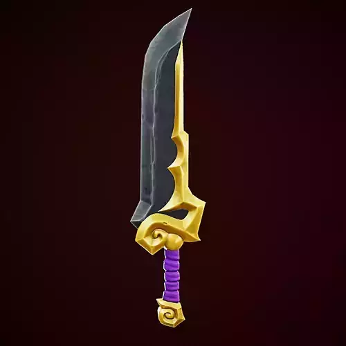 Stylize Sword With Gold