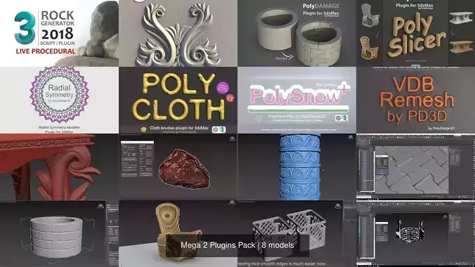Mega 2 Plugins Pack 3D Model Collection