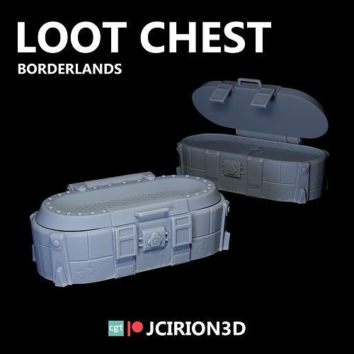 Borderlands Chest 3D model 3D printable CGTrader