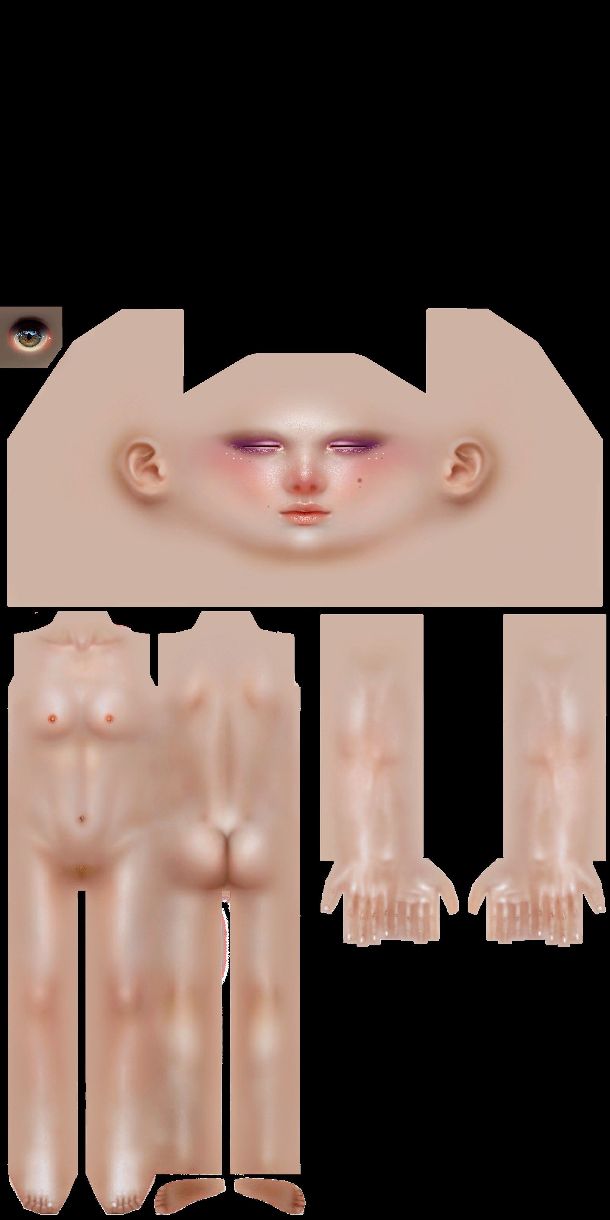 Chef girl Low poly 3D Model Low-poly 3D model_18
