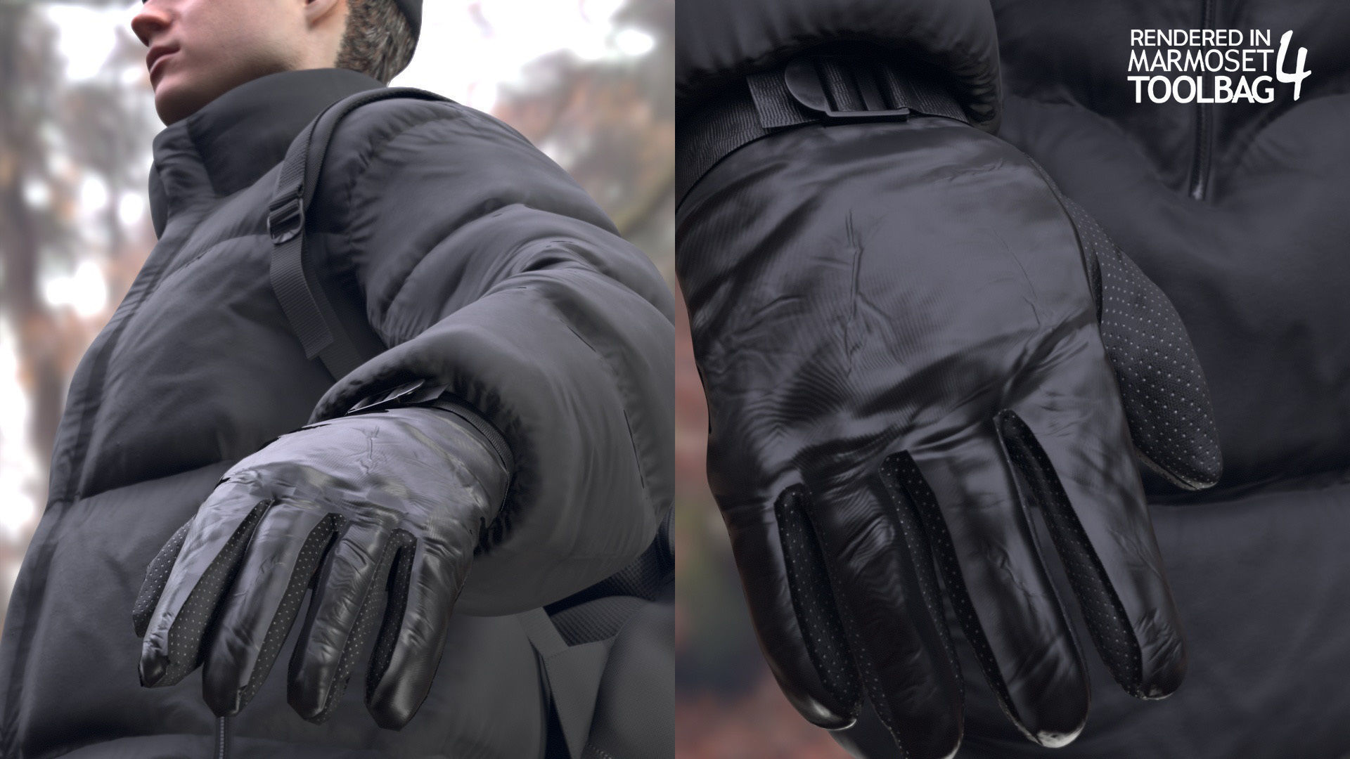 Man in Winter Outfit 4 - Modular - Rigged Low-poly 3D model_16