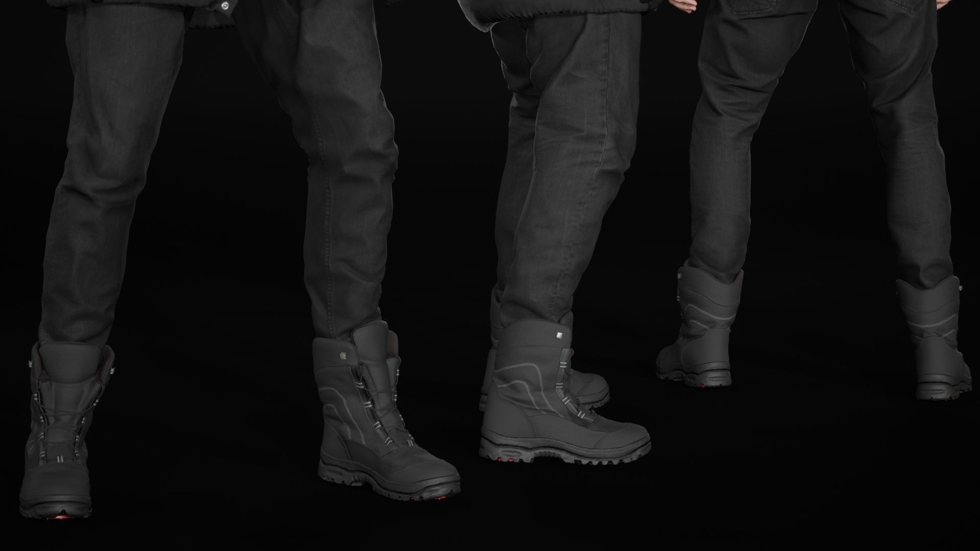 Man in Winter Outfit 4 - Modular - Rigged Low-poly 3D model_25