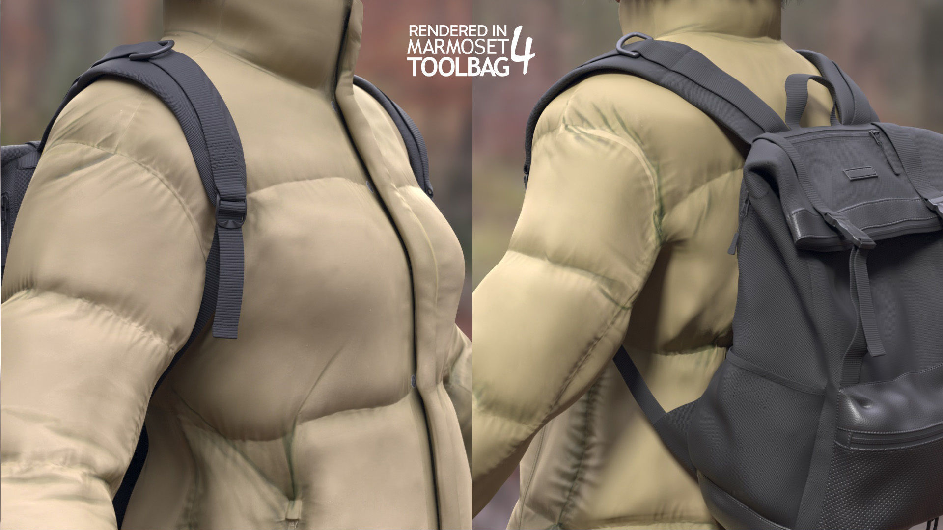 Woman in Winter Outfit 4 - Modular - Rigged Low-poly 3D model_18