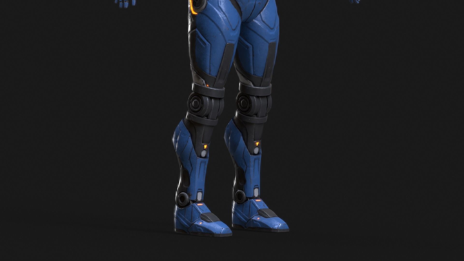 Robot Droid Low-poly 3D model_22