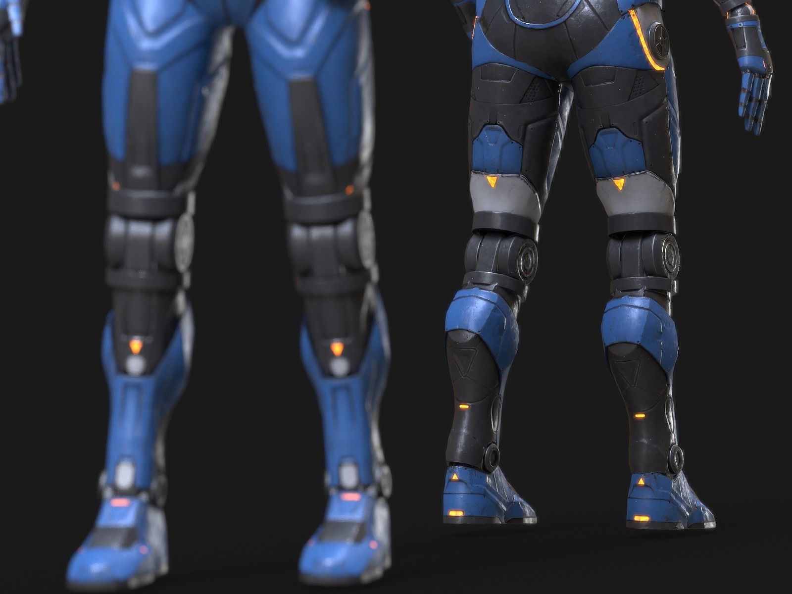 Robot Droid Low-poly 3D model_32