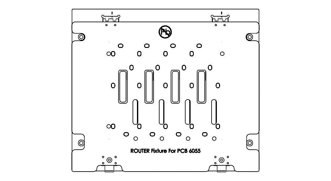 Standard Aluminium PCB Router Fixture 3D model_95