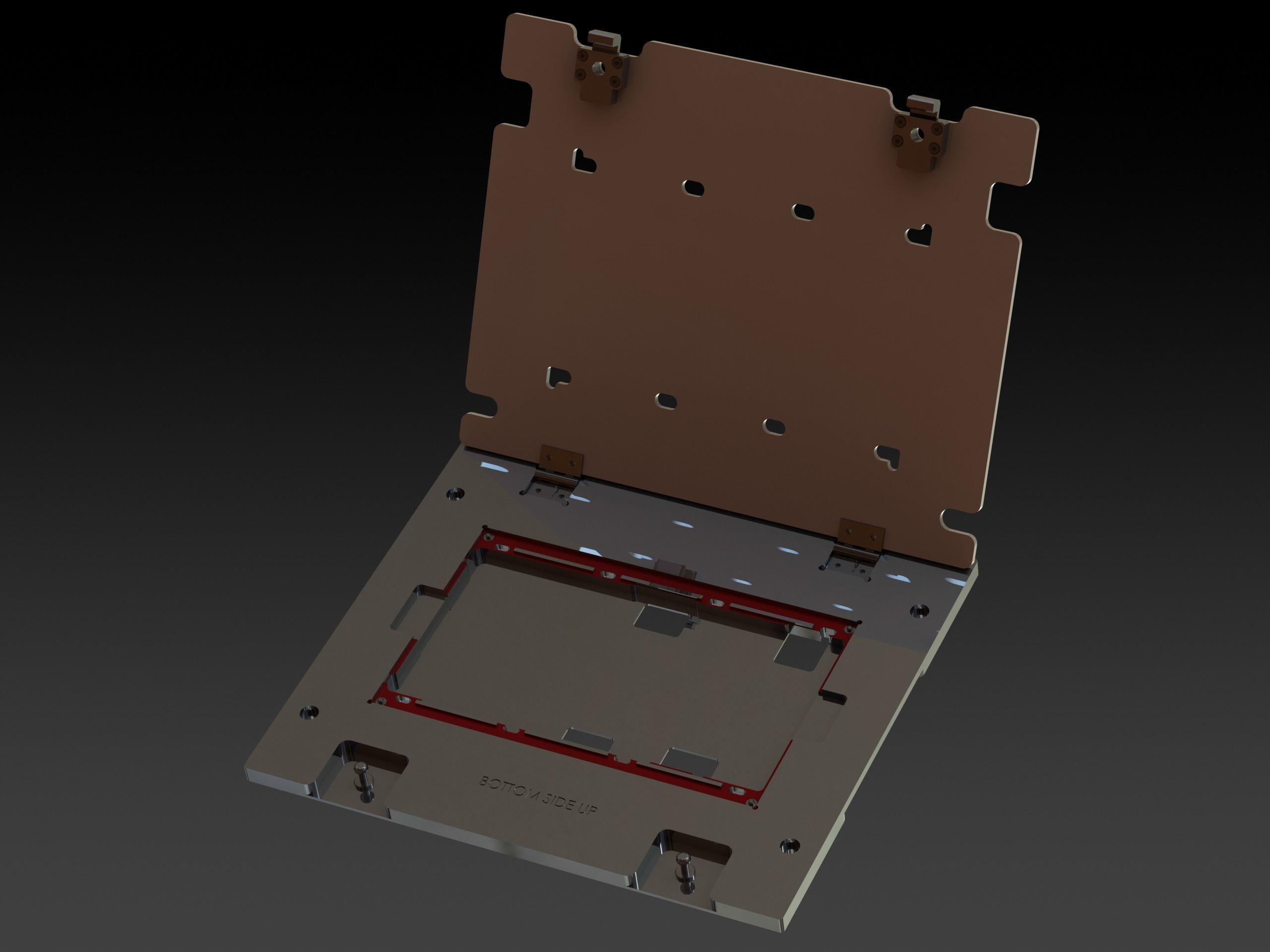Standard Aluminium PCB Router Fixture 3D model_103
