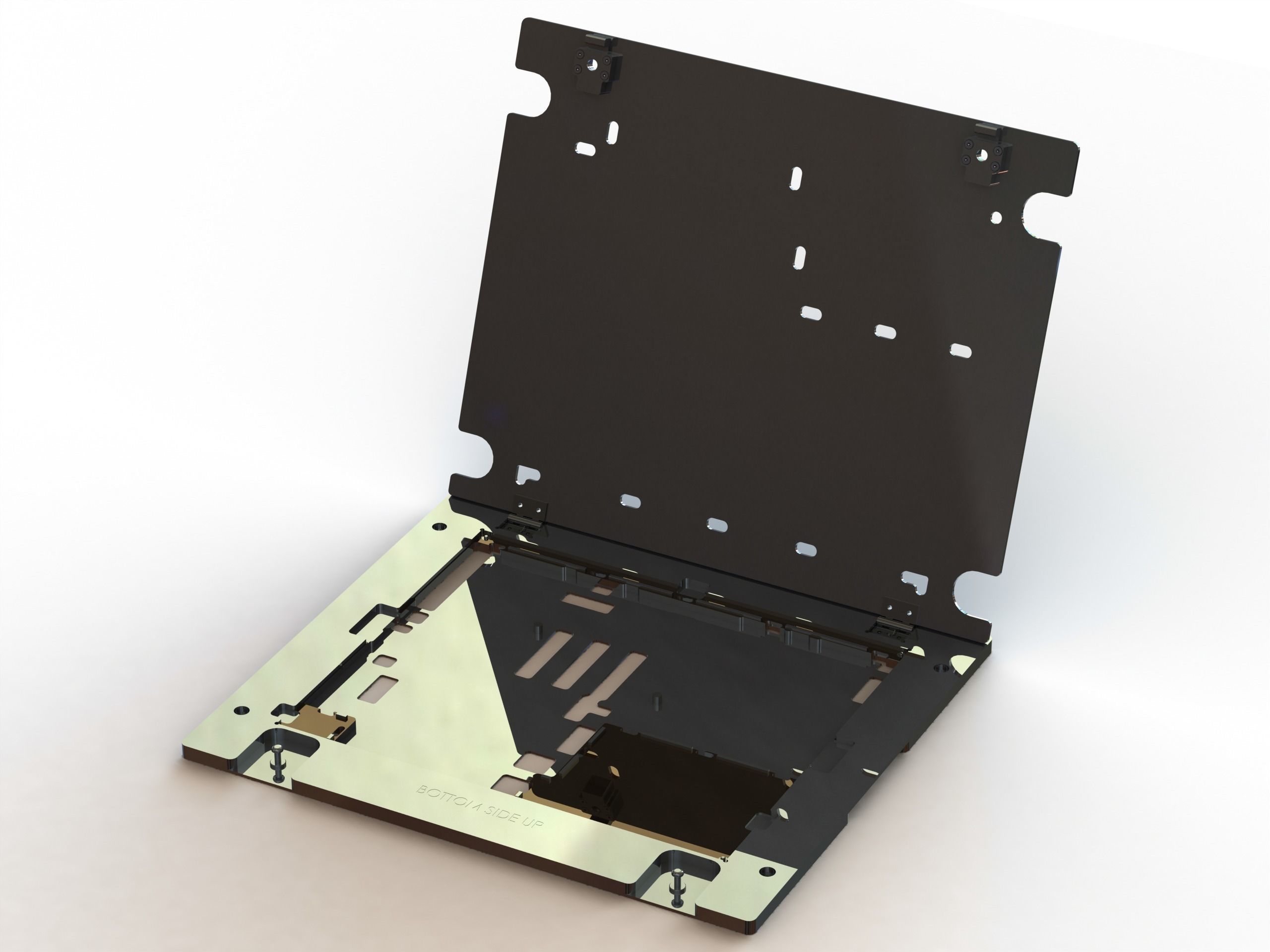 Standard Aluminium PCB Router Fixture 3D model_105