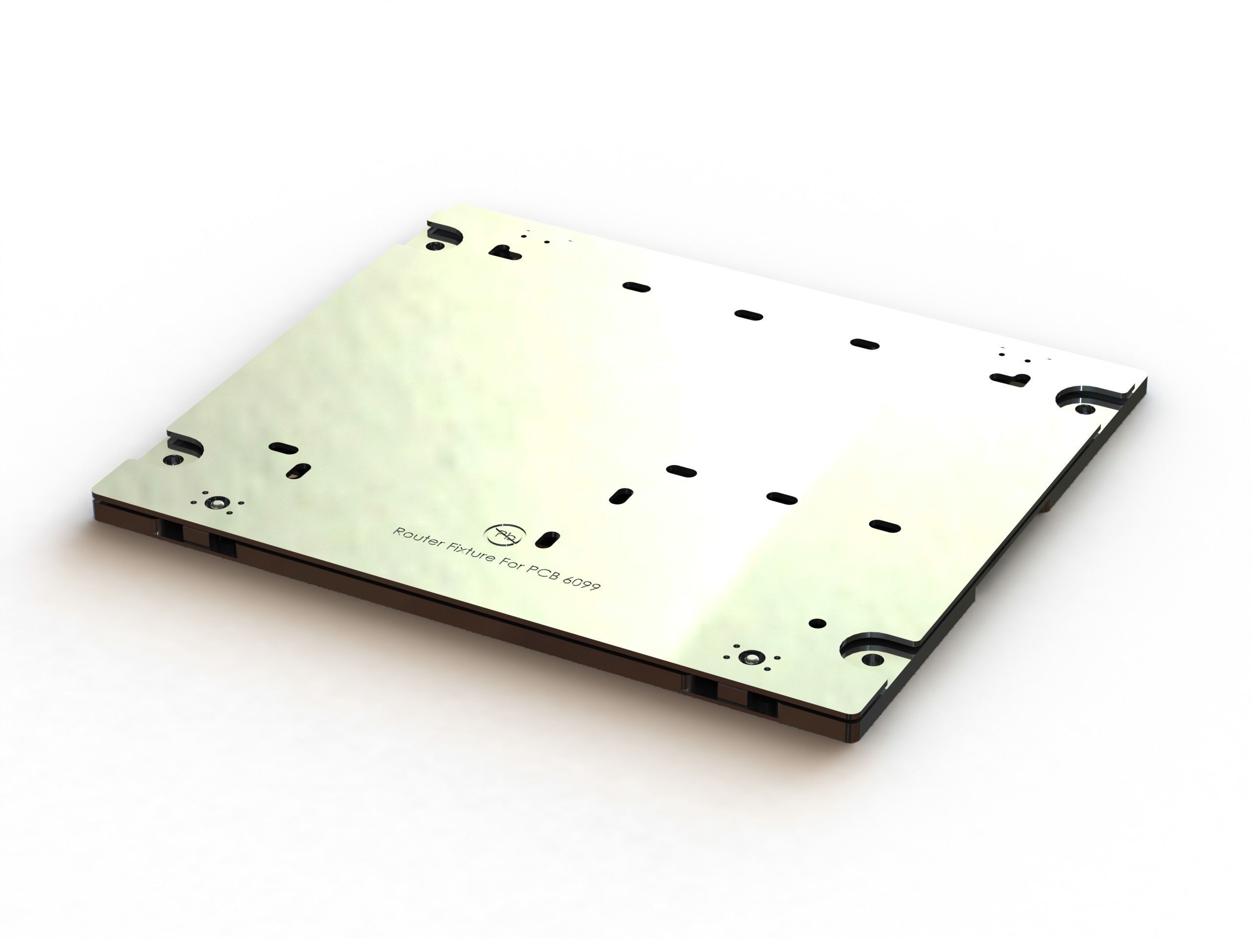 Standard Aluminium PCB Router Fixture 3D model_106