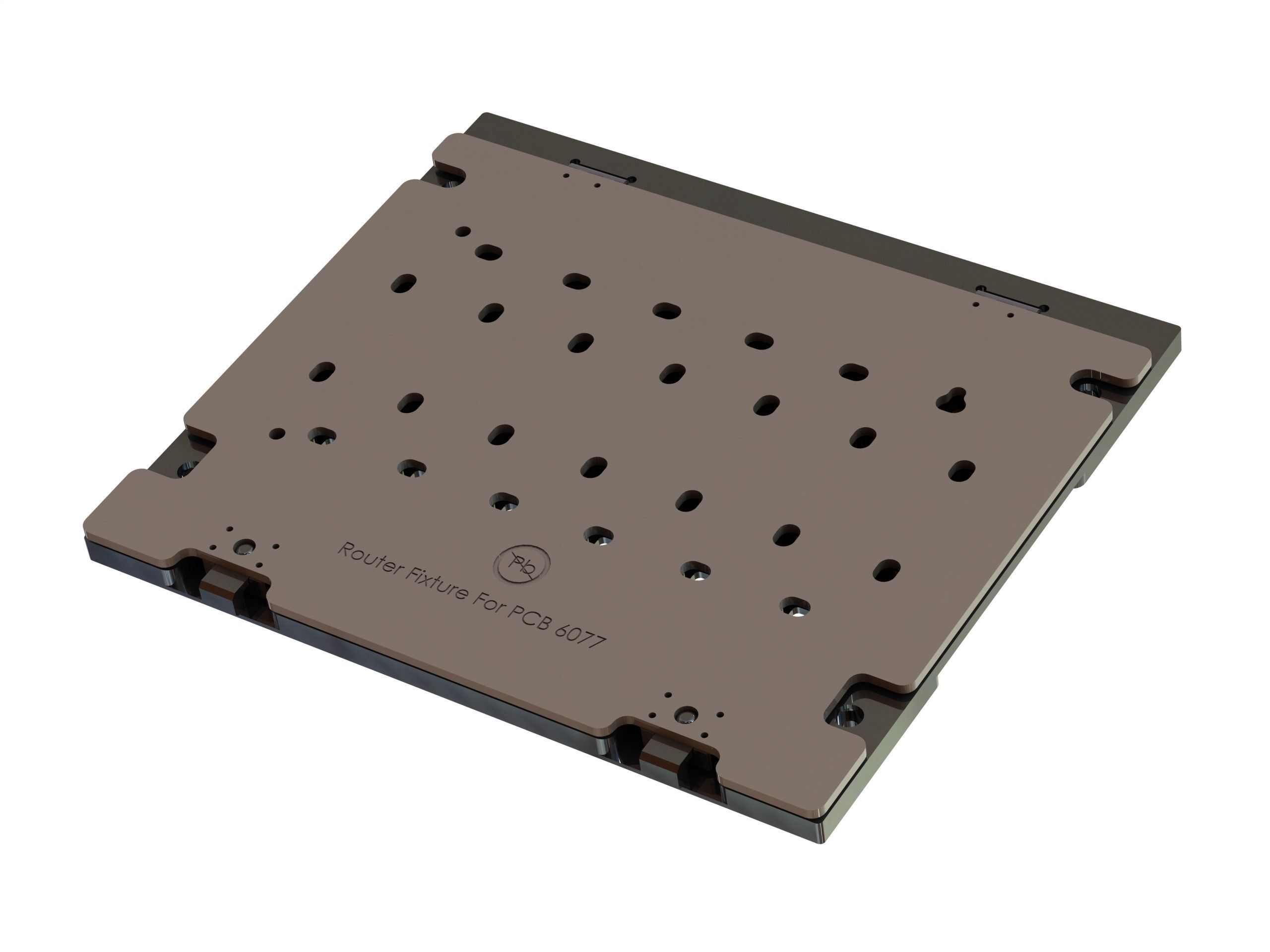 Standard Aluminium PCB Router Fixture 3D model_102
