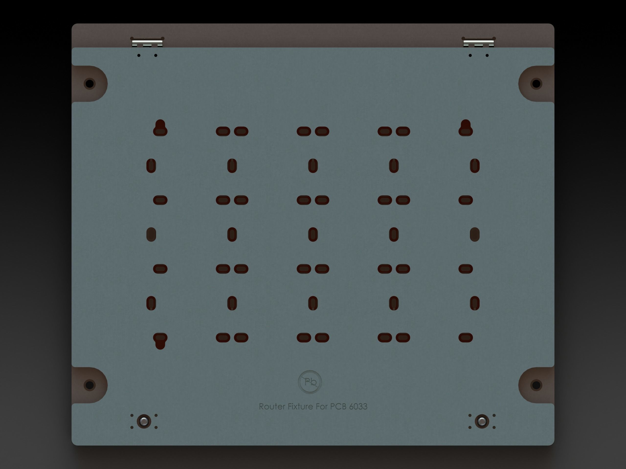 Standard Aluminium PCB Router Fixture 3D model_45