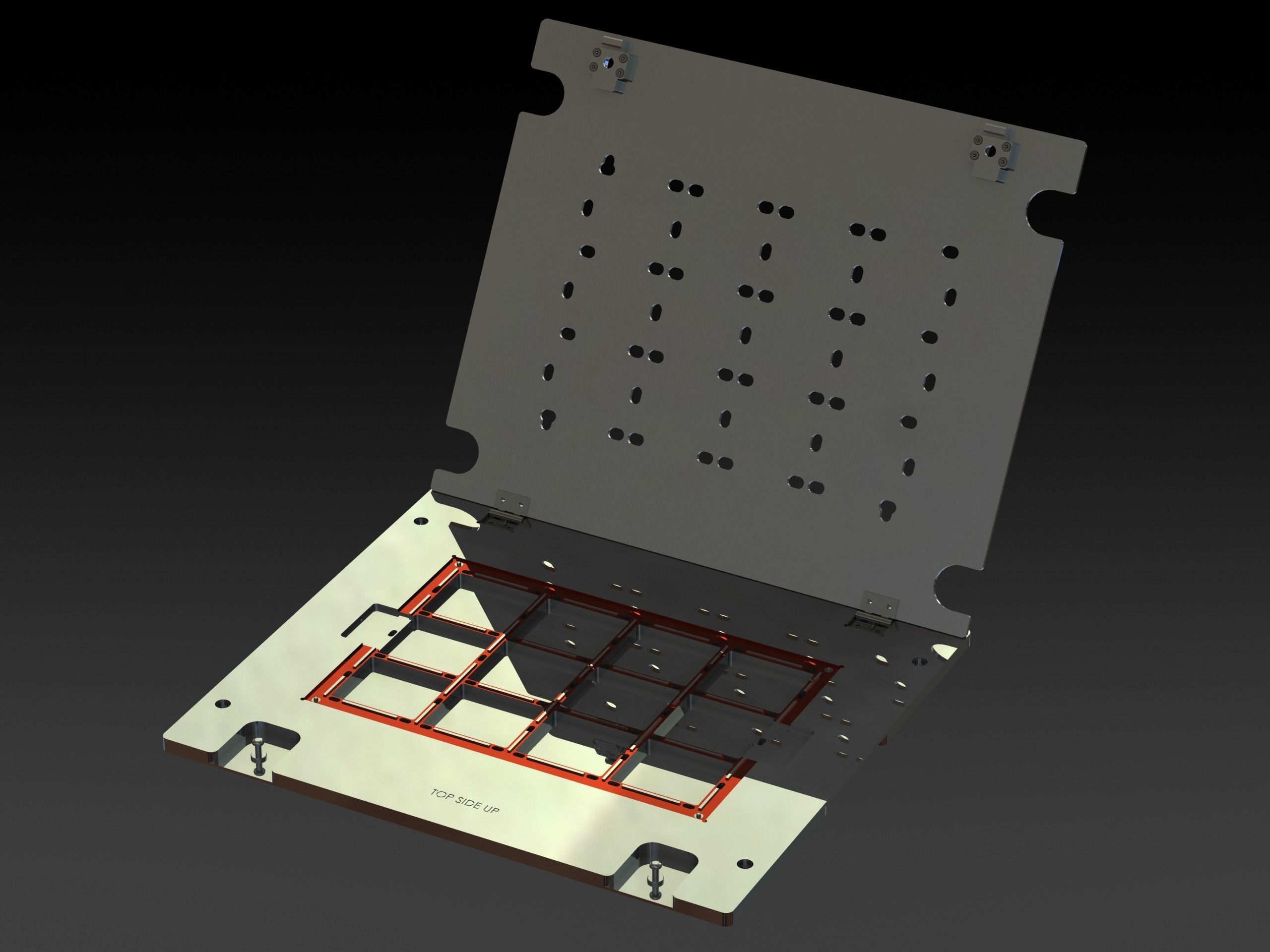 Standard Aluminium PCB Router Fixture 3D model_44