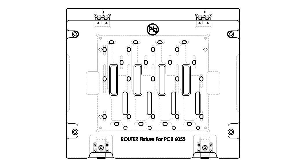 Standard Aluminium PCB Router Fixture 3D model_96