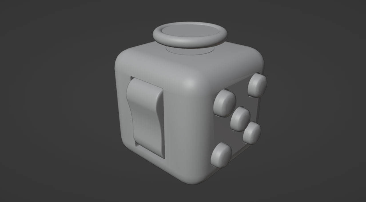Fidget Cube Stress Anxiety Reliever Idea Maker Study Helper 3D model_4
