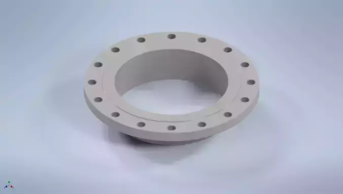 Weld-neck flanges 16 inches ASME-ANSI 3D print model