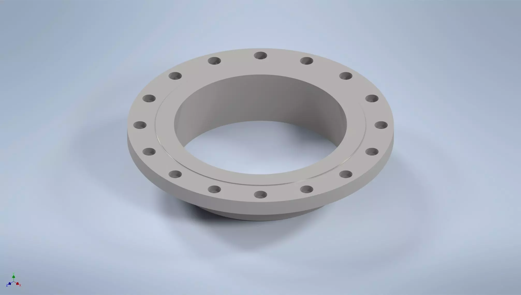 Weld-neck flanges 16 inches ASME-ANSI 3D print model