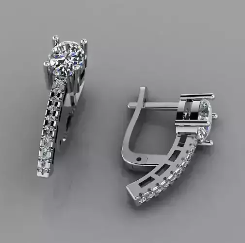 Earrings with English lock Model 3328