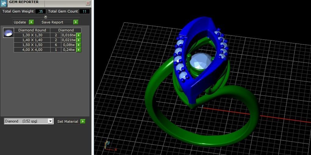 Ring Marquis Model 3327 3D print model_10