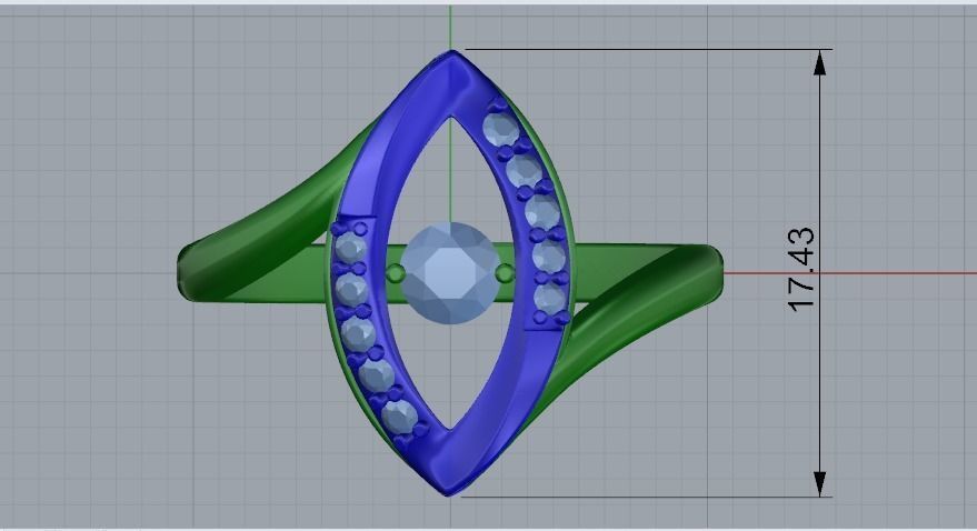 Ring Marquis Model 3327 3D print model_7