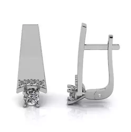 Earrings with English lock Model 3326