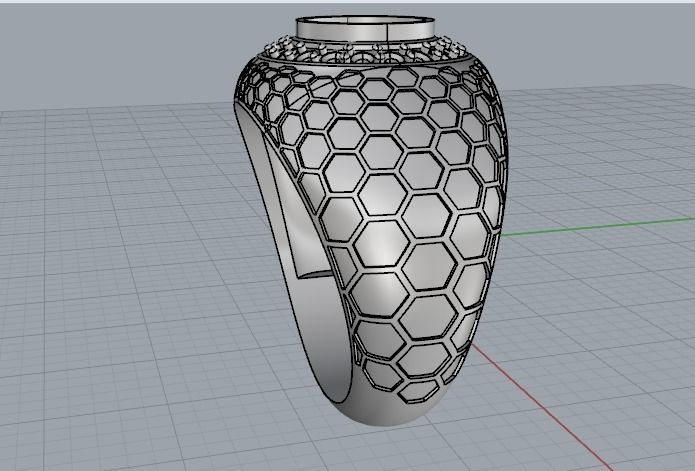Ring with cabochon stone Model 3325 3D print model_5