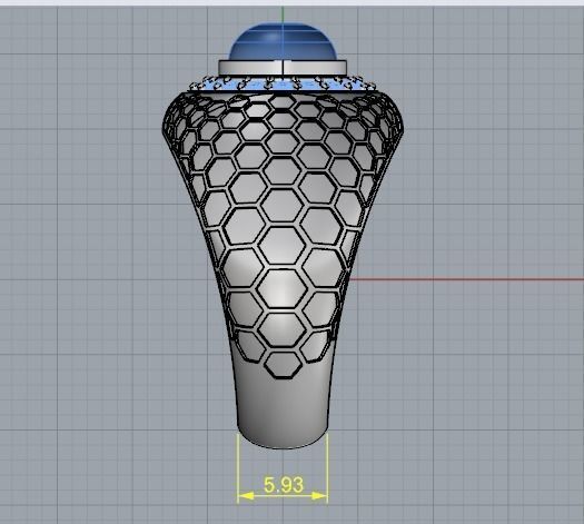 Ring with cabochon stone Model 3325 3D print model_8