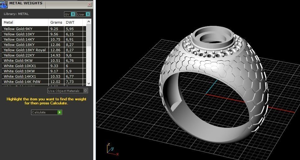 Ring with cabochon stone Model 3325 3D print model_9