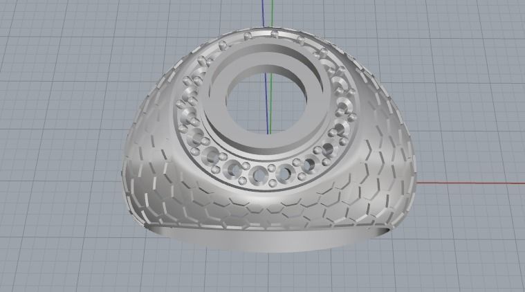 Ring with cabochon stone Model 3325 3D print model_2
