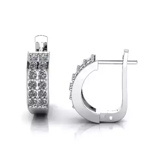 Earrings with English lock Model 3323