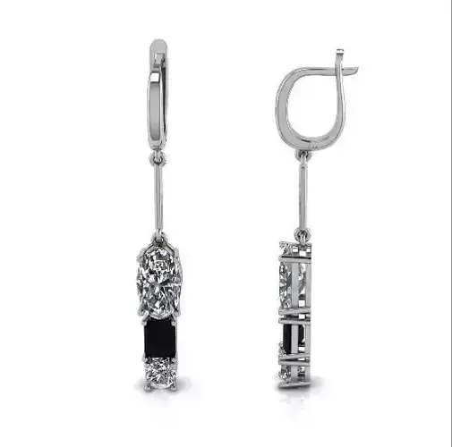 Earrings with English lock Model 3254