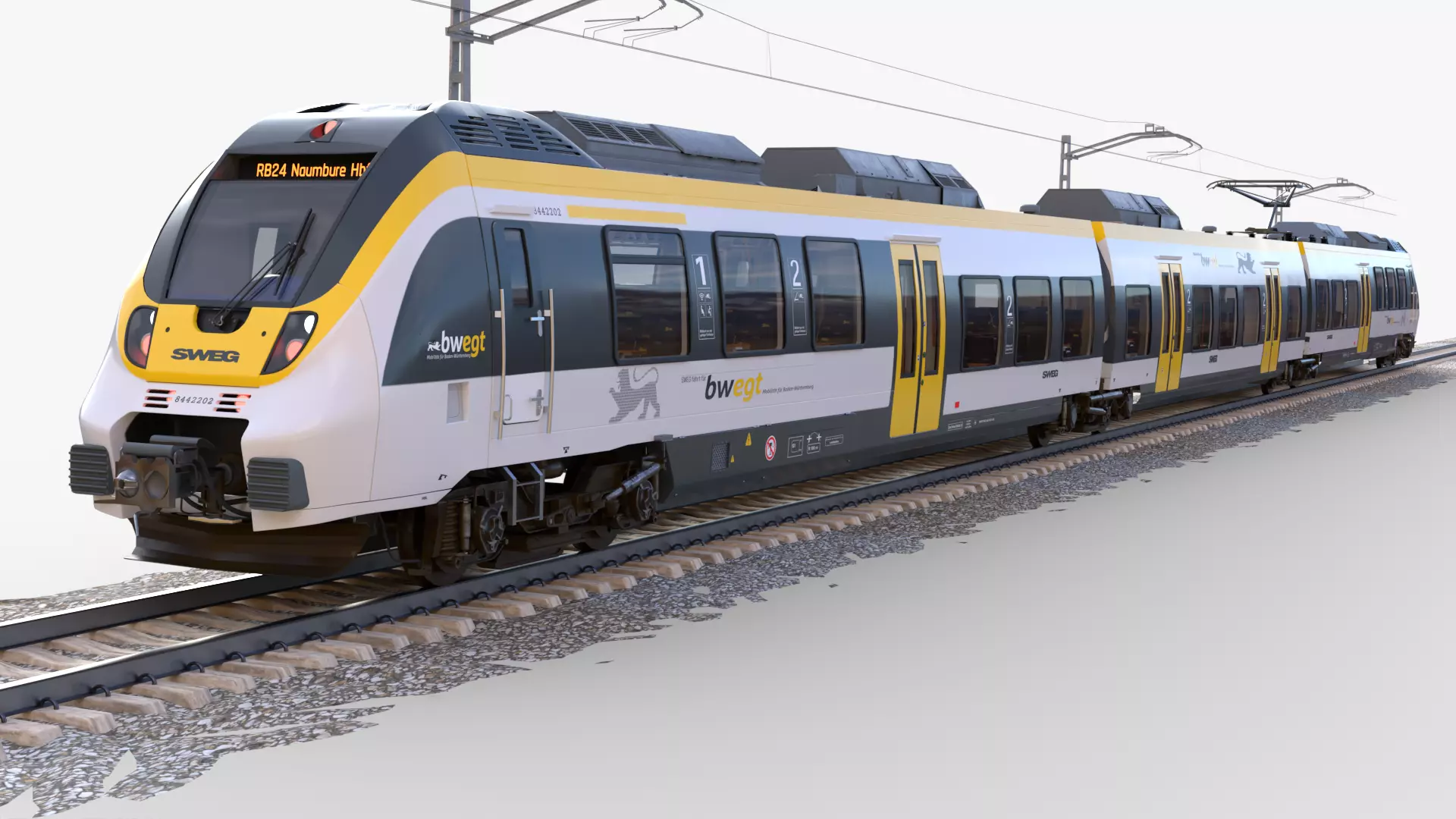 Bombardier TALENT  train sweg Low-poly 3D model_0