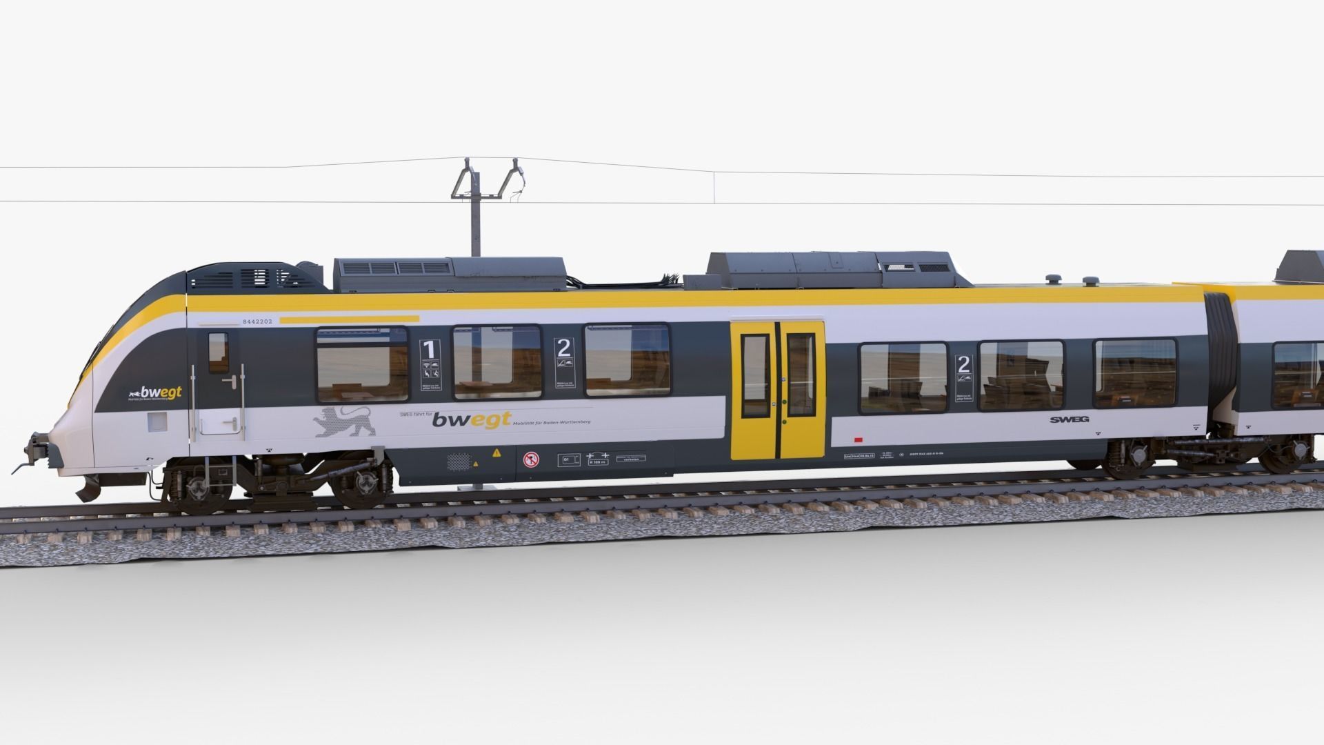 Bombardier TALENT  train sweg Low-poly 3D model_9