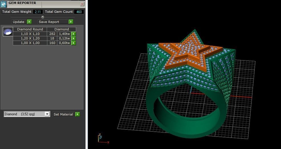 Ring Star Model 3249 3D print model_10