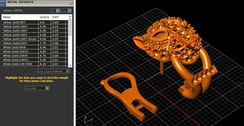 Earrings in the shape of a leopard Model 3347 3D print model_7