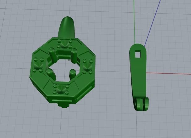 Earrings with English lock Model 3341 3D print model_2