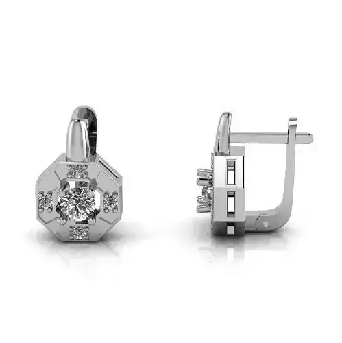 Earrings with English lock Model 3341