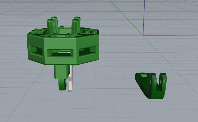 Earrings with English lock Model 3341 3D print model_4