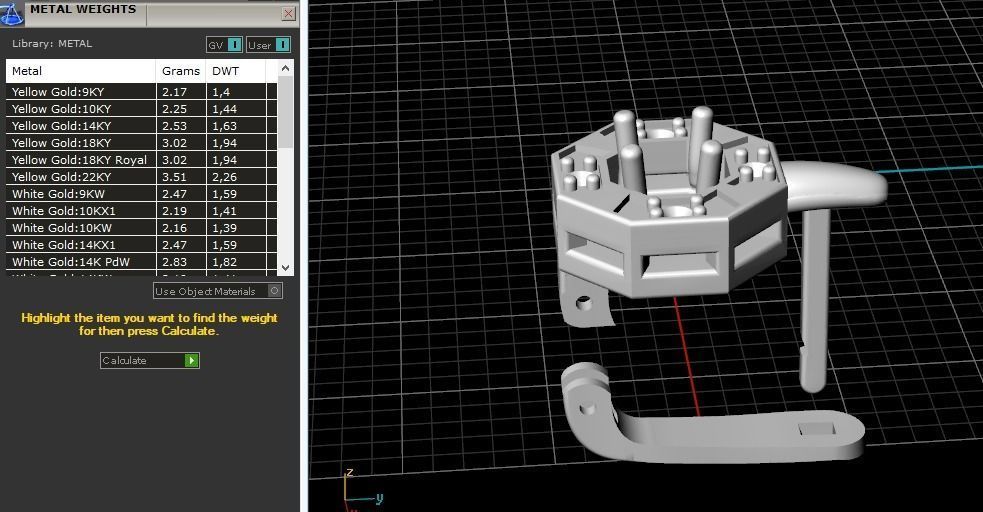 Earrings with English lock Model 3341 3D print model_8