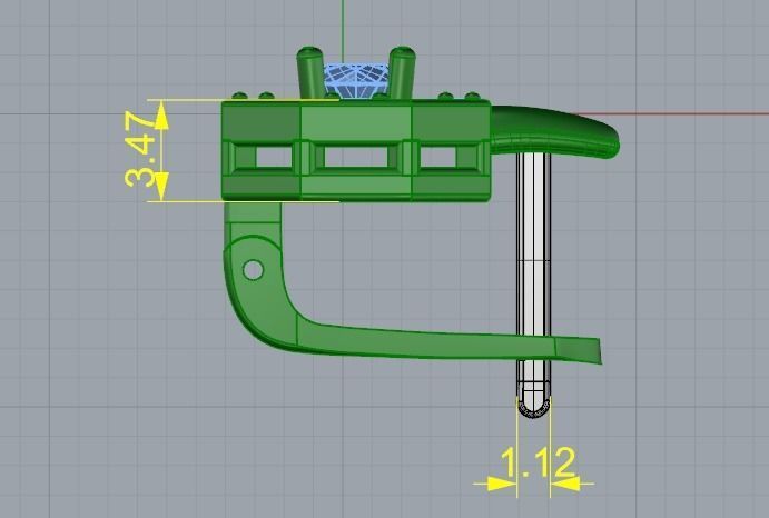 Earrings with English lock Model 3341 3D print model_7