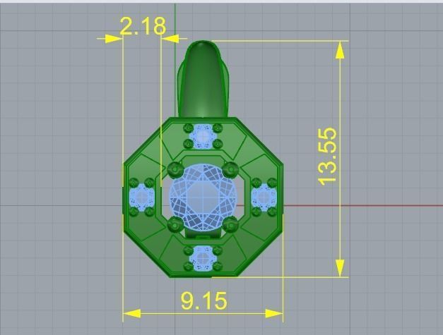 Earrings with English lock Model 3341 3D print model_6