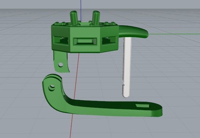 Earrings with English lock Model 3341 3D print model_3