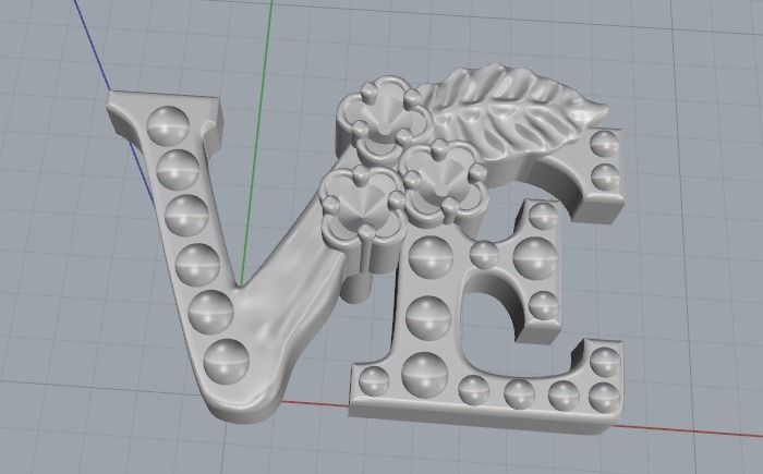 Earrings with letters VE Model 3336 3D print model_2