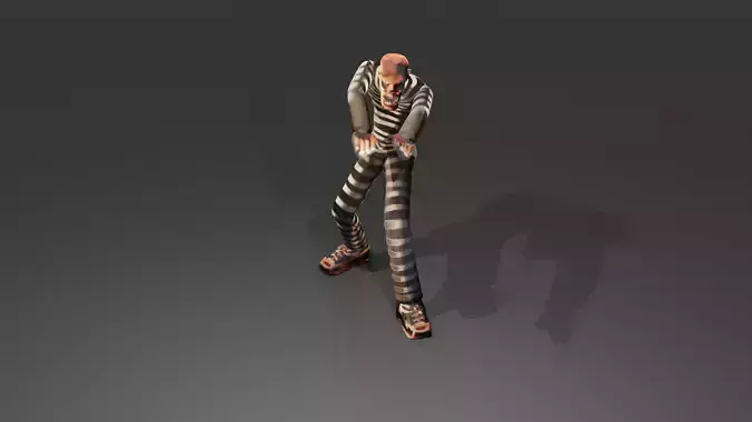 low poly game ready zombie character  Low-poly 3D model